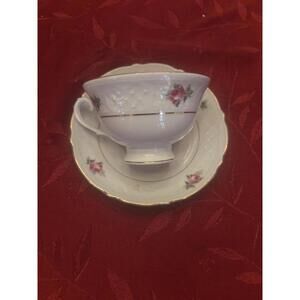 Vintage Porcelain Tea Cup with Saucer Set